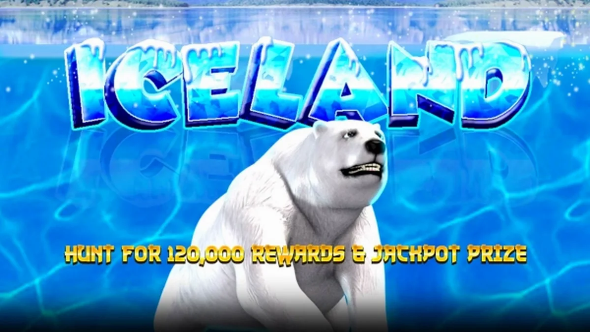 Interface do slot Iceland com tema de geleiras e elementos nórdicos